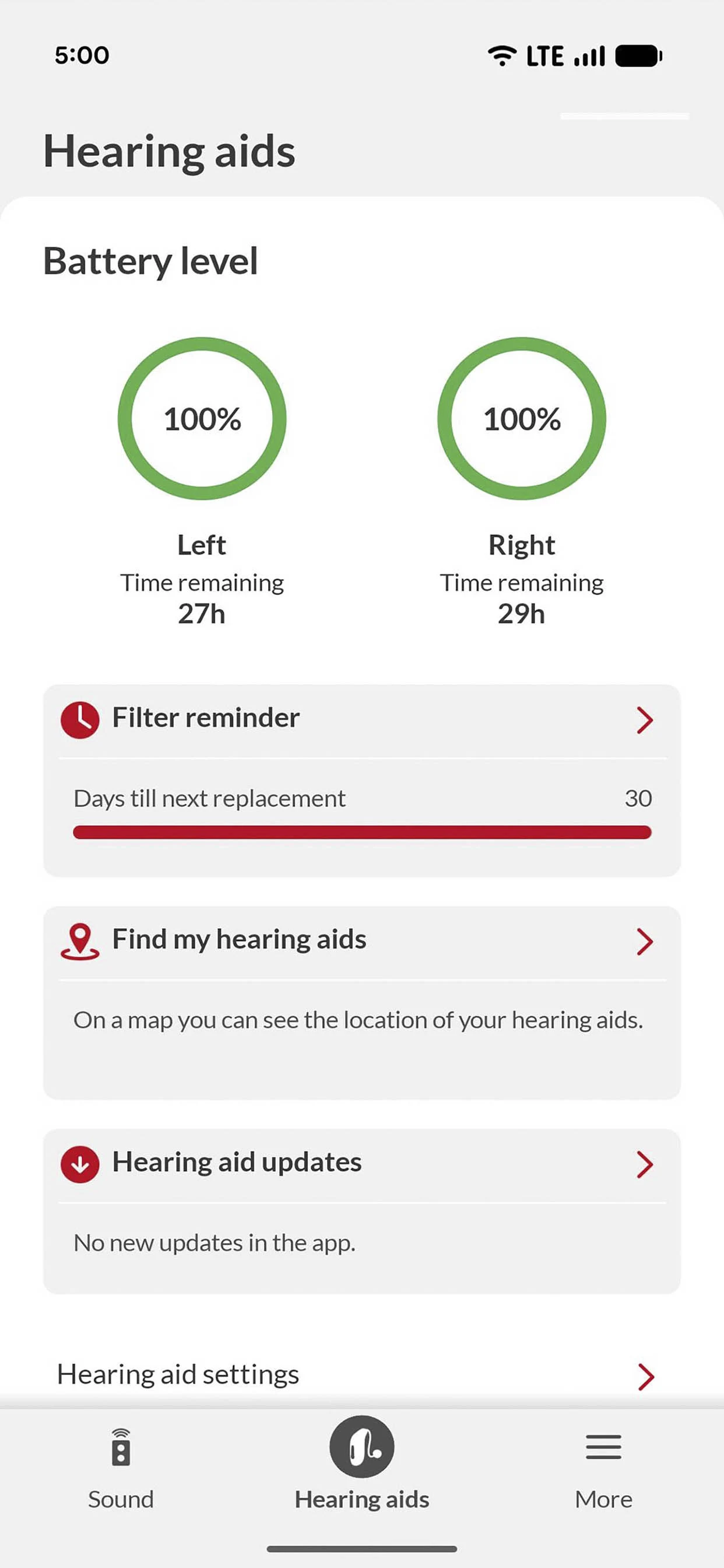 Bernafon App screenshot